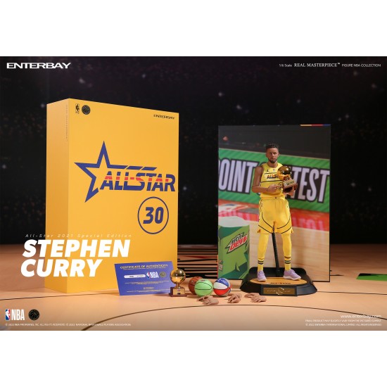 ENTERBAY :1/6 REAL MASTERPIECE NBA COLLECTION: Stephen Curry All-Star 2021 Special Edition ENTERBAY :1/6 REAL MASTERPIECE NBA COLLECTION: Stephen Curry All-Star 2021 Special Edition