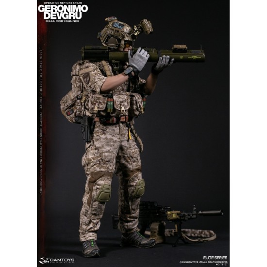 DAMTOYS 1/6 海軍特種作戰發展大隊 海神之矛行動 傑羅尼莫 MK46 MOD1 機槍手 78107 DAMTOYS 1/6 海軍特種作戰發展大隊 海神之矛行動 傑羅尼莫 MK46 MOD1 機槍手 78107