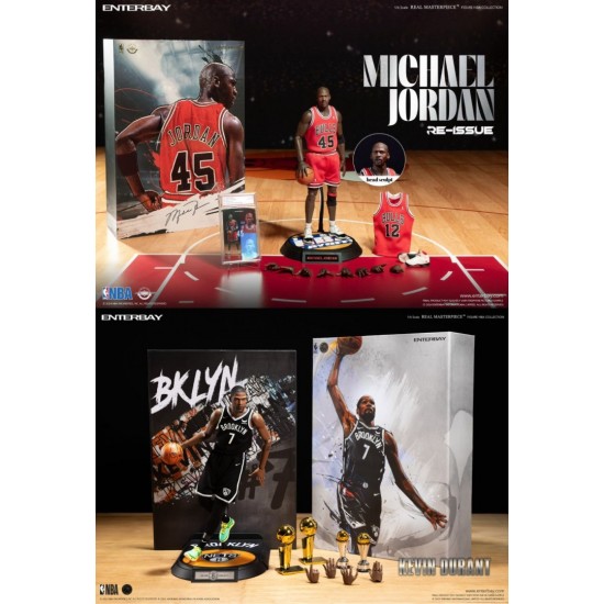 (買一送一) ENTERBAY: 1/6 公牛隊 麥可喬丹45號I’M BACK 限量版+1/ 6 NBA 籃網隊 凱文•杜蘭特 (買一送一) ENTERBAY: 1/6 公牛隊 麥可喬丹45號I’M BACK 限量版+1/ 6 NBA 籃網隊 凱文•杜蘭特